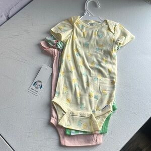 Gerber Infant Bodysuits - Pastel Yellow, Pink, Green new